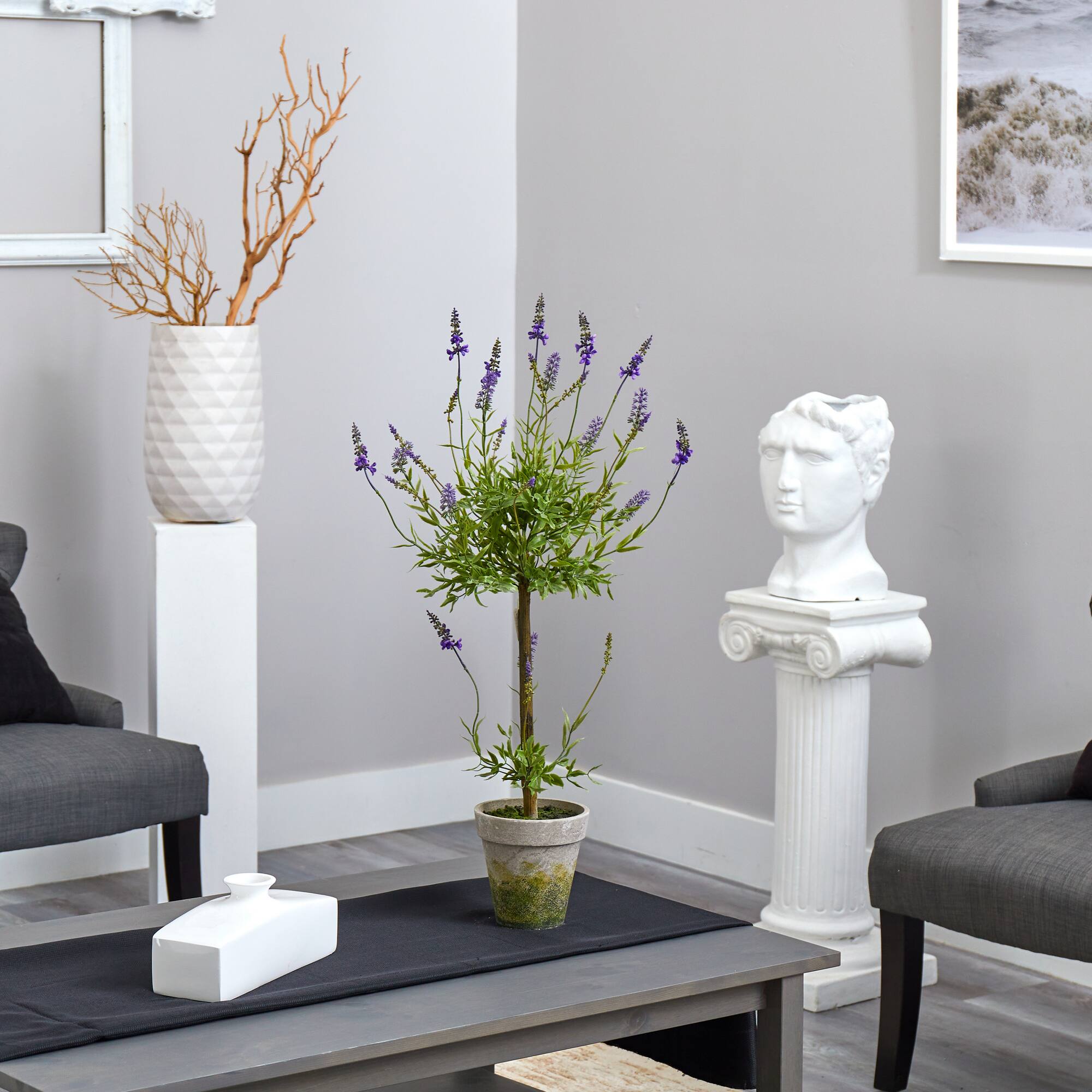 3ft. Potted Lavender Single Ball Topiary Tree